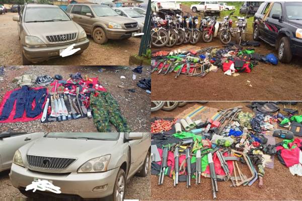Police raid IPOB/ESN camp, kill one, recover large firearms, others
