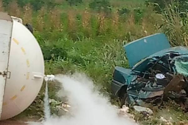 8 Die in Ogun Road crash involving gas tanker, Saloon Car