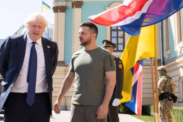 British PM, Boris Johnson, Visits Zelensky in Kyiv