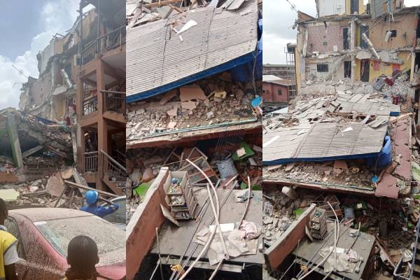Breaking: Another three-storey building collapses in Lagos