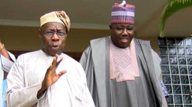 Ex-Borno governor, Ali Modu-Sheriff visits Obasanjo in Abeokuta