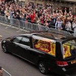 Queen Elizabeth II Cortege arrives Edinburgh to Huge Crowds