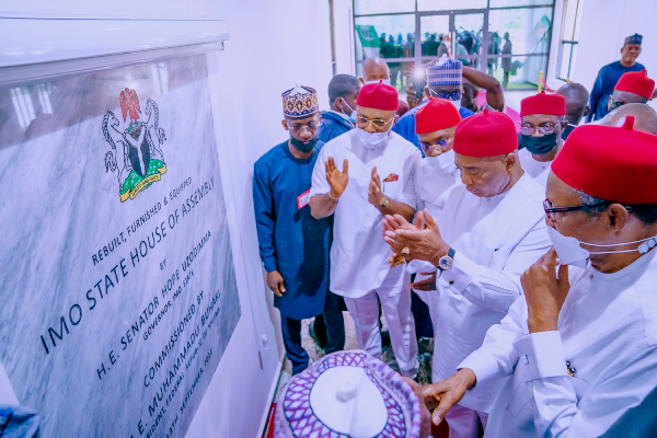 President Buhari commends Gov Uzodinma for developing Imo state