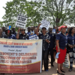 ASUU-UniZik protest working condition, barricade Enugu-Onitsha expressway