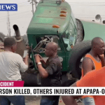 One dead as trailer falls on 2 commercial buses, car in Lagos