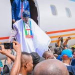 Tinubu arrives Akure for presidential campaign