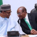 President Muhammadu Buhari has, met with the Governor of the Central Bank of Nigeria Godwin Emefiele, at the Presidential Villa Abuja.