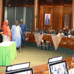 President Buhari swears-in board members of ICPC