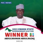 INEC ANNOUNCES ABDULRAHMAN ABDULRASAQ WINNER IN KWARA