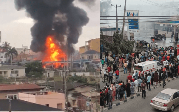 Six vehicles burnt after gas explodes at filling station in Ikeja, Lagos - Trending News